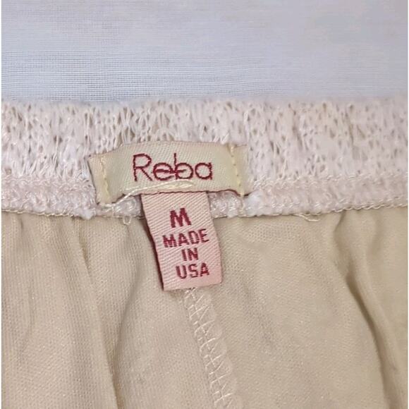 Reba Women's M Boho Cowgirl Western Peasant Lace Knit Mesh High Low Skirt - Picture 2 of 13